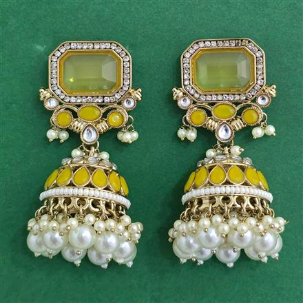 Indo Western Jhumki With Mehndi Plating