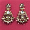 Indo Western Meenakari Earring With Mehndi Plating