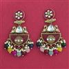 Indo Western Meenakari Earring With Mehndi Plating