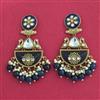 Indo Western Meenakari Earring With Mehndi Plating
