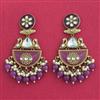 Indo Western Meenakari Earring With Mehndi Plating
