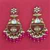 Indo Western Meenakari Earring With Mehndi Plating