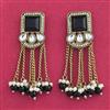 Indo Western Moti Earring With Mehndi Plating