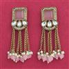 Indo Western Moti Earring With Mehndi Plating