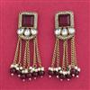 Indo Western Moti Earring With Mehndi Plating