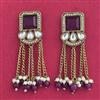Indo Western Moti Earring With Mehndi Plating