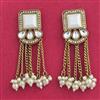 Indo Western Moti Earring With Mehndi Plating