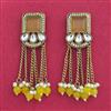 Indo Western Moti Earring With Mehndi Plating