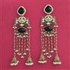 Indo Western Meenakari Earring With Mehndi Plating