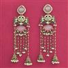 Indo Western Meenakari Earring With Mehndi Plating