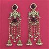 Indo Western Meenakari Earring With Mehndi Plating