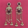 Indo Western Meenakari Earring With Mehndi Plating