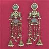 Indo Western Meenakari Earring With Mehndi Plating