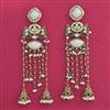 Indo Western Meenakari Earring With Mehndi Plating