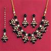 Indo Western Moti Necklace Set With Mehndi Plating