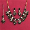 Indo Western Moti Necklace Set With Mehndi Plating