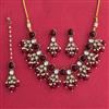 Indo Western Moti Necklace Set With Mehndi Plating
