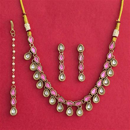 Indo Western Classic Necklace Set With Mehndi Plating
