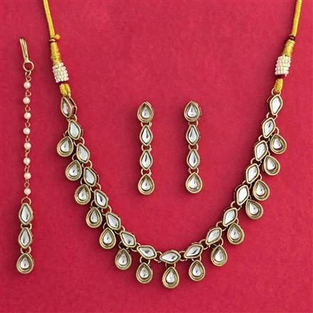Indo Western Classic Necklace Set With Mehndi Plating