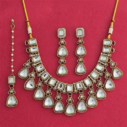 Indo Western Classic Necklace Set With Mehndi Plating