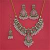 Indo Western Moti Necklace With Mehndi Plating
