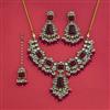 Indo Western Moti Necklace With Mehndi Plating