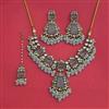 Indo Western Moti Necklace With Mehndi Plating