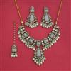 Indo Western Moti Necklace With Mehndi Plating