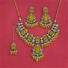 Indo Western Moti Necklace With Mehndi Plating