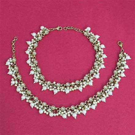 Indo Western Moti Payal With Mehndi Plating