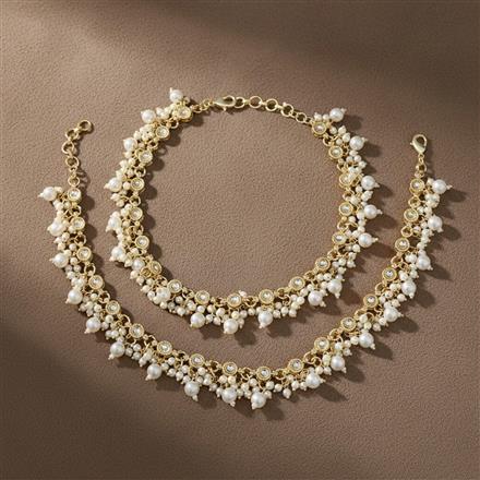 Indo Western Moti Payal With Gold Plating