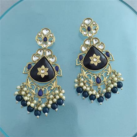 Indo Western Classic Earring With Mehndi Plating