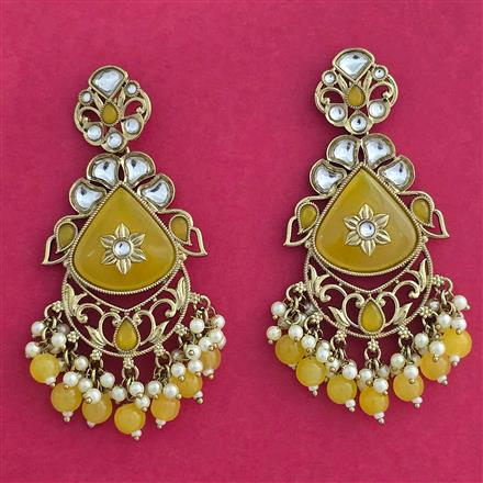 Indo Western Classic Earring With Mehndi Plating