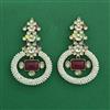 Indo Western Moti Earring With Mehndi Plating