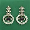 Indo Western Moti Earring With Mehndi Plating