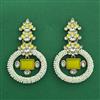 Indo Western Moti Earring With Mehndi Plating