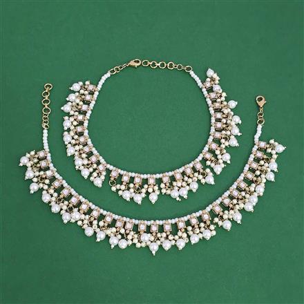 Indo Western Moti Payal With Mehndi Plating