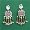 Indo Western Meenakari Earring With Mehndi Plating