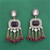 Indo Western Meenakari Earring With Mehndi Plating