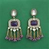 Indo Western Meenakari Earring With Mehndi Plating