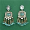 Indo Western Meenakari Earring With Mehndi Plating