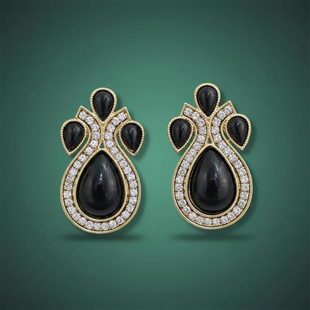 Indo Western Classic Earring With Mehndi Plating