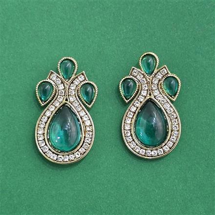 Indo Western Classic Earring With Mehndi Plating