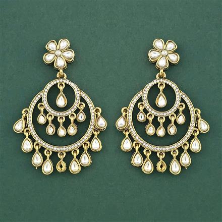 Indo Western Classic Earring With Mehndi Plating