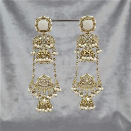 Indo Western Jhumki With Mehndi Plating