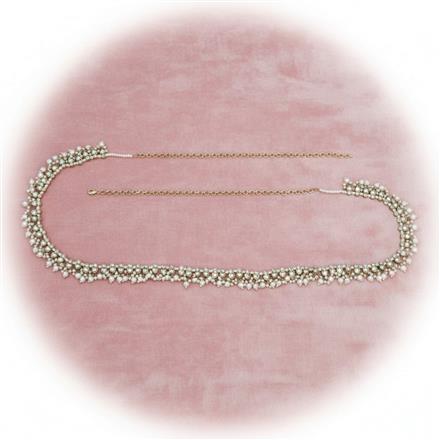 Indo Western Moti Belt With Mehndi Plating