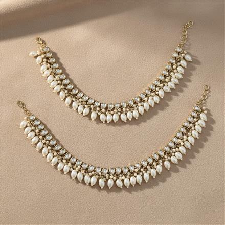 Indo Western Moti Payal With Mehndi Plating