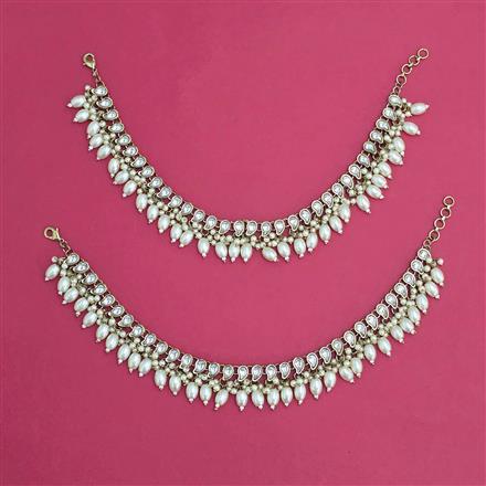 Indo Western Moti Payal With Mehndi Plating