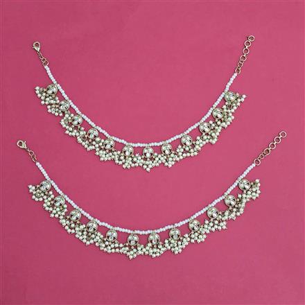 Indo Western Moti Payal With Mehndi Plating