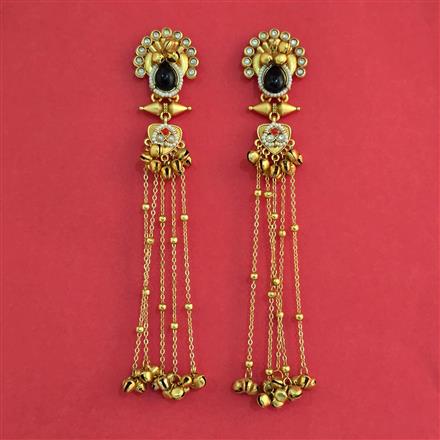 Indo Western Long Earring With Gold Plating